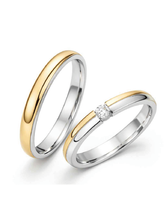 Argollas matrimoniales Plata/Oro 14k Reina Josefa