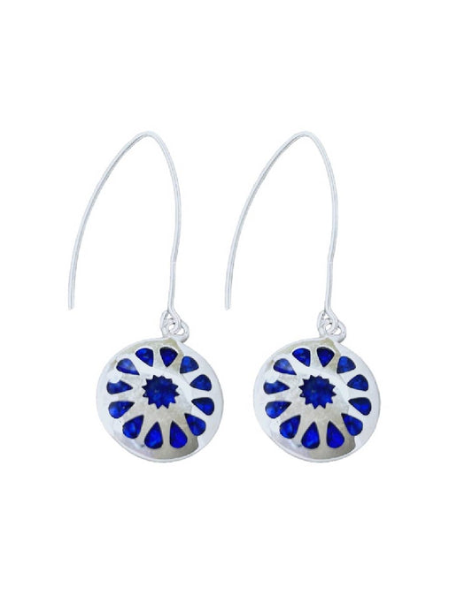 Aros colgantes lapislázuli plata nacional 950