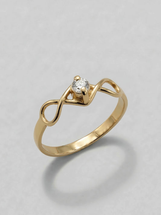 Anillo juvenil Oro 18k circón