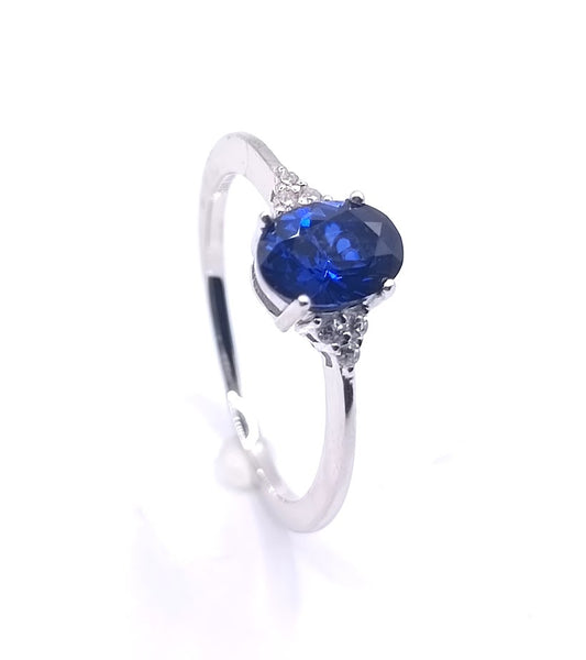 ANILLO PLATA ITALIANA 925 ZAFIRO