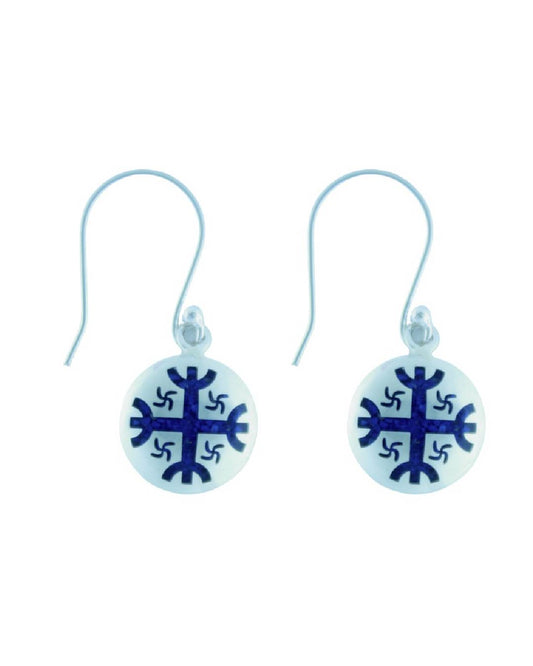 Aros colgantes lapislázuli plata nacional 950