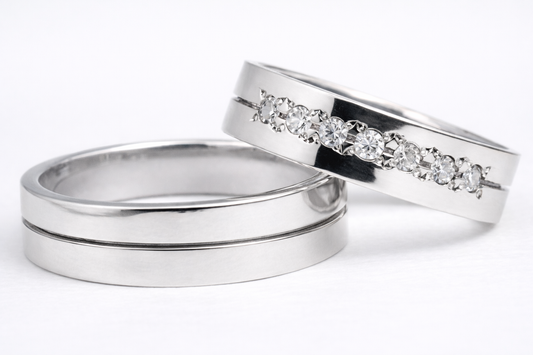 Argollas matrimoniales plata nacional 950 Modelo Vanidad