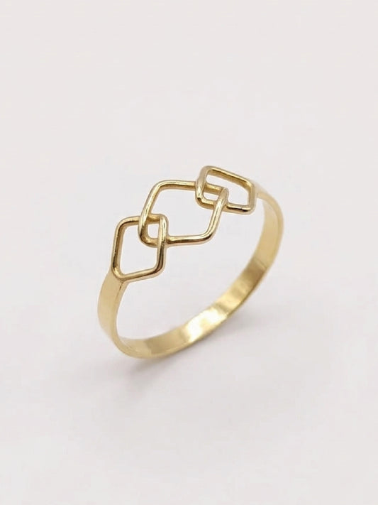 Anillo juvenil Oro 18k rombo