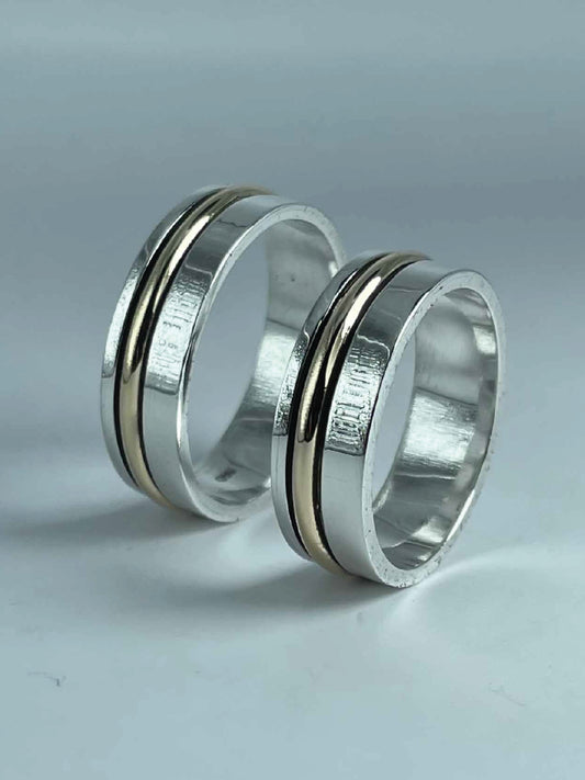 Argollas Matrimoniales Plata-Oro Conde