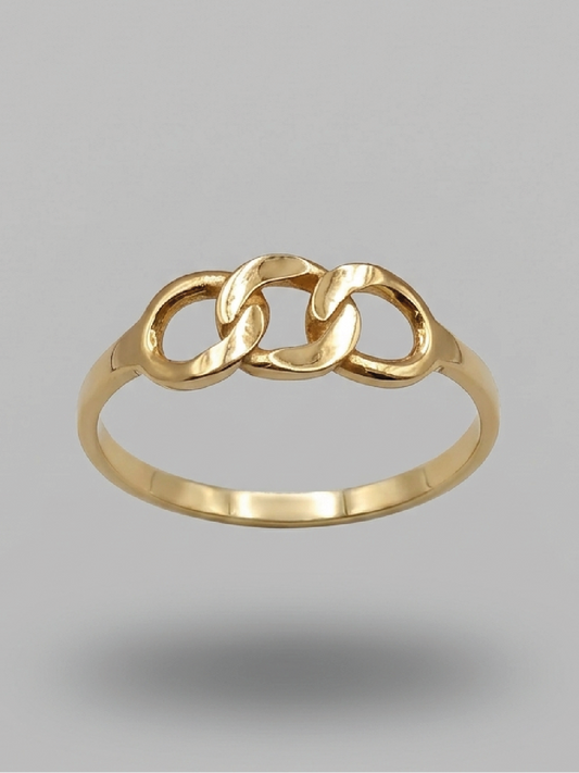 Anillo juvenil Oro 18k cadena